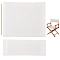 Cloth Chair Replacement, with 2 Wood Sticks, for Director Chair, Makeup Chair Seat and Back, White, 195~420x530x5~6mm