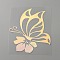 Laser PVC Waterproof Car Stickers, Self-Adhesive Decals, for Vehicle Decoration, Butterfly, Colorful, 154x140x0.2mm, Stickers: 147x132mm