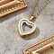 304 Stainless Steel Heart Urn Ashes Necklaces, Cable Chain Necklaces for Women, Golden, 21.65 inch(55cm)