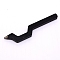 45# Steel Jewelry Puncher, Bent Handle, Black, 78.5x14x6mm, Stamp: 1.2x2mm