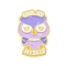 Golden Alloy Brooches, Owl By Myself Enamel Pins for Clothes Backpack, Owl, 28.5x18.5x1.5mm