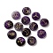 13Pcs Flat Round Natural Amethyst Rune Stones, Healing Stones for Chakras Balancing, Crystal Therapy, Meditation, Reiki, Divination, 24.5x5.5~7.5mm