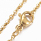 304 Stainless Steel Cable Chains Necklaces, with Lobster Claw Clasp, Golden, 29.5 inch(75cm)