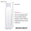 BENECREAT 120ml Transparent Plastic Flip Top Cap Bottle Sets MRMJ-BC0001-58-2