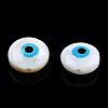 Evil Eye Natural Freshwater Shell Beads SHEL-F001-35-1