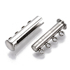 201 Stainless Steel Magnetic Slide Lock Clasps X-STAS-S079-159P-2
