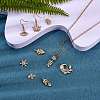 9Pcs 9 Style Brass Micro Pave Clear Cubic Zirconia Pendants KK-SZ0005-44-5