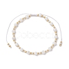 Adjustable Natural Rainbow Moonstone & Glass Braided Bead Bracelet BJEW-JB10137-04-1