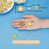 SUNNYCLUE 198Pcs DIY Yellow Flower Style Earring Making Kits DIY-SC0014-88-3