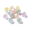 UV Plating Rainbow Iridescent ABS Plastic Beads KY-G025-13-1