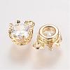 Brass Rhinestone Charms RB-E507-03-2