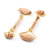 Natural Picture Jasper Brass Face Massager MRMJ-G009-28G-2