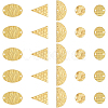 BENECREAT 50Pcs 5 Style Brass Connector Charms FIND-BC0002-61-1