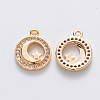 Brass Micro Pave Cubic Zirconia Charms X-KK-T049-039G-NF-2