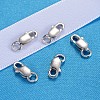 Platinum Plated Sterling Silver Lobster Claw Clasps X-H154-10mm-P-3