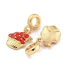 Rack Plating Alloy Enamel Cake European Dangle Charms FIND-B034-44G-2