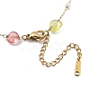 Colorful Glass Nuggets Link Chain Necklaces NJEW-H041-03G-3