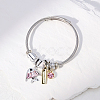 Glass Angel Wing Evil Eye Pendant Bracelets for Women IT4995-1