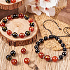 2 Sets 2 Colors Natural Black Agate & Red Agate Beads G-TA0001-46-8