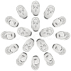 DICOSMETIC 16Pcs 2 Style Oval with Moon & Star 304 Stainless Steel Cabochons STAS-DC0002-66-2