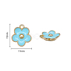 20Pcs 10 Colors Light Gold Plated Alloy Enamel Charms ENAM-CJ0001-65-2