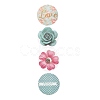 3D Flower & Heart Pattern Roll Stickers DIY-B031-05-4