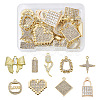 Spritewelry 18Pcs 9 Style Alloy Crystal Rhinestone Pendants FIND-SW0001-30-1