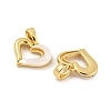 Brass Pave Shell Charms KK-G490-42G-2