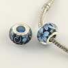 Large Hole Flower Pattern Resin European Beads OPDL-R120-05A-1