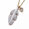 304 Stainless Steel Pendant Necklaces NJEW-L166-10G-2