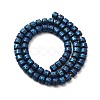 Electroplated Natural Lava Rock Beads Strands G-G984-06C-2