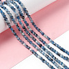 Natural Devil Blue Aquamarine Beads Strands G-F717-16A-2