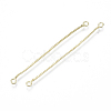 Brass Box Chain Tassel Links Connectors X-KK-R129-05G-2