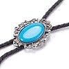 Imitation Leather Alloy Bolo Tie for Men NJEW-H309-01A-2