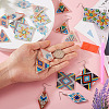  DIY Diamond Painting Rhombus & Triangle Dangle Earring Kits DIY-TA0004-97-17