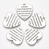 Tibetan Style Alloy Quote Pendants X-PALLOY-S177-20-1