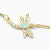 Adjustable Brass Synthetic Opal Bolo Bracelets BJEW-O165-05G-2