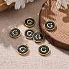 Golden Plated Alloy Charms X-ENAM-S118-02G-5