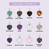 SUPERFINDINGS 12Pcs 12 Style Natural & Synthetic Gemstone Pendants G-FH0001-22-3