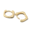 Brass Micro Pave Clear Cubic Zirconia Hoop Earrings EJEW-E295-28KCG-2