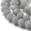 Opaque Solid Color Imitation Jade Glass Beads Strands GLAA-F029-P4mm-14-3