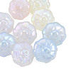 Rainbow Iridescent Plating Acrylic Beads OACR-N010-071-1