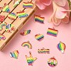 20Pcs 20 Style Pride Rainbow Color Alloy Enamel Pendants ENAM-YW0002-74-5
