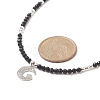 4Pcs 4 Style Moon & Bowknot & Heart & Tortoise Clear Cubic Zirconia Pendant Necklaces Set NJEW-JN04271-3