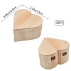 Unfinished Pine Wood Jewelry Box CON-WH0072-14-2