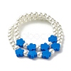 Flower Beads Stretch Bracelets Set for Children and Parent BJEW-JB07187-2