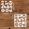Large Plastic Reusable Drawing Painting Stencils Templates DIY-WH0172-812-2