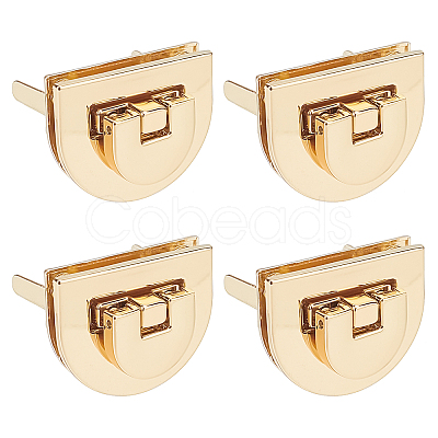 WADORN&reg 4 Sets Electroplate Alloy Bag Twist Lock Clasps FIND-WR0004-26-1