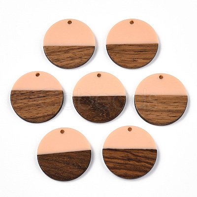 Resin & Wood Pendants X-RESI-S358-02B-07-1