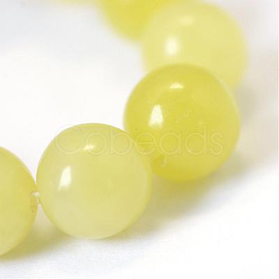 Natural Lemon Jade Round Bead Strands G-E334-6mm-07-1